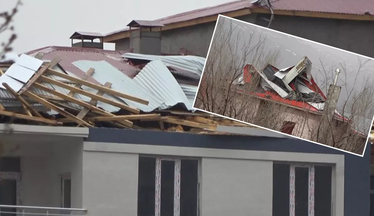 Muş’ta fırtına ezdi geçti: 107 kilometre hıza ulaştı, birçok evin çatısını uçurdu